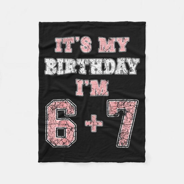 Manta Polar Funny 6 7 13th Birthday Six Seven Teenager 13 Year (Anverso)