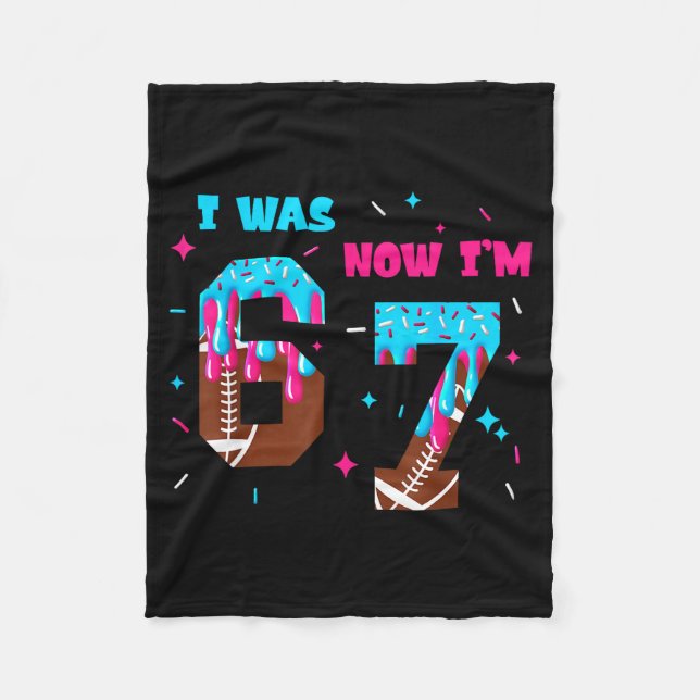 Manta Polar Funny 7 Year Old Birthday Football Ice Cream Drip  (Anverso)