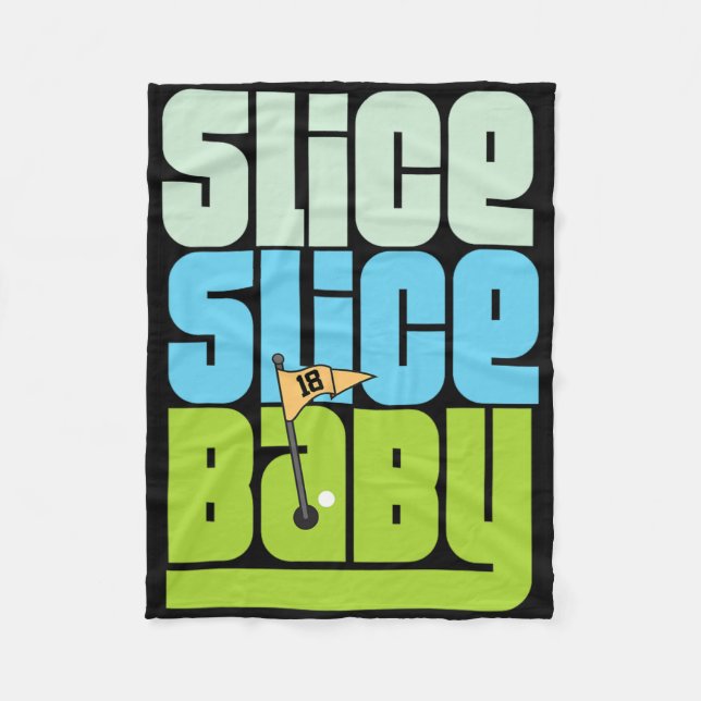 Manta Polar Funny 90's Pun Slice Slice Baby Golf T Shirt  (Anverso)