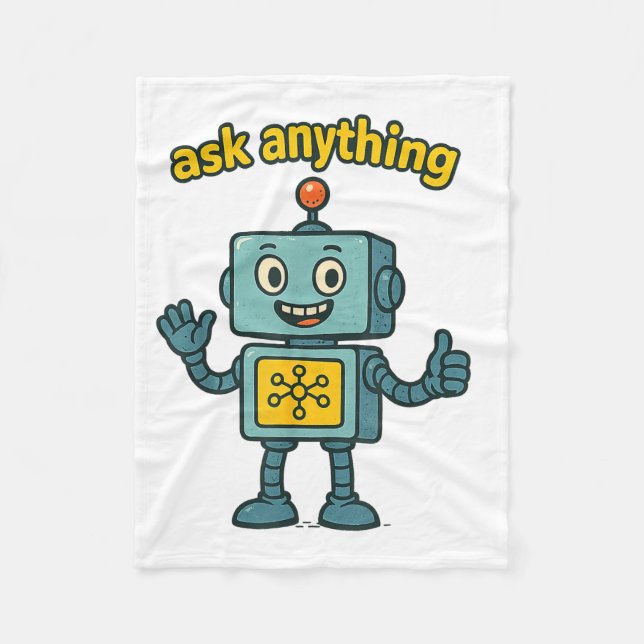 Manta Polar Funny Ai Robot With Ask Anything Quote _ Geek Tee  (Anverso)