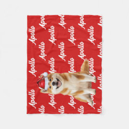 Manta Polar Funny Akita Dog Name Patterned Christmas