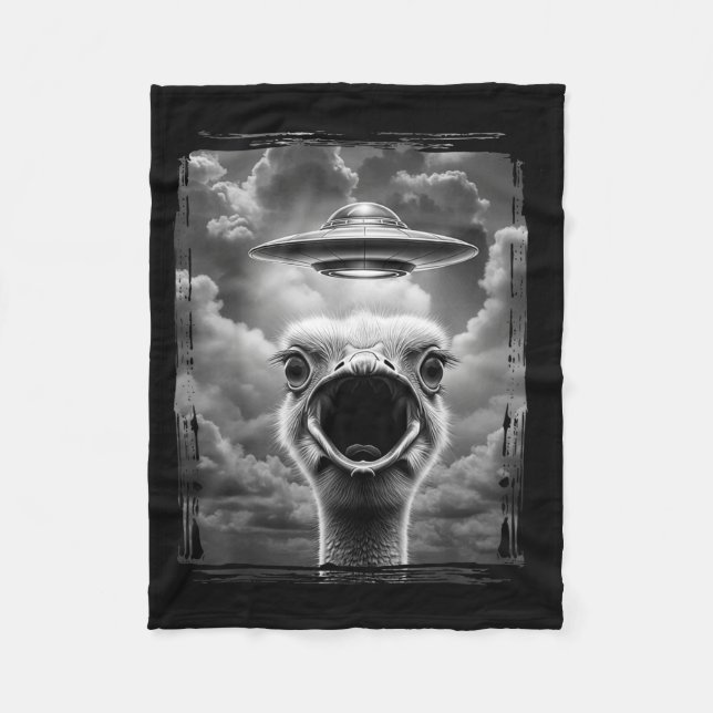 Manta Polar Funny Alien Turkey Ufo Selfie Thanksgiving Meme  (Anverso)