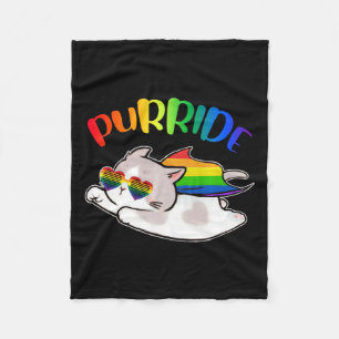 Manta Polar Funny Ally Cat Purride Lgbtq Gay Priid Rainbow Kid