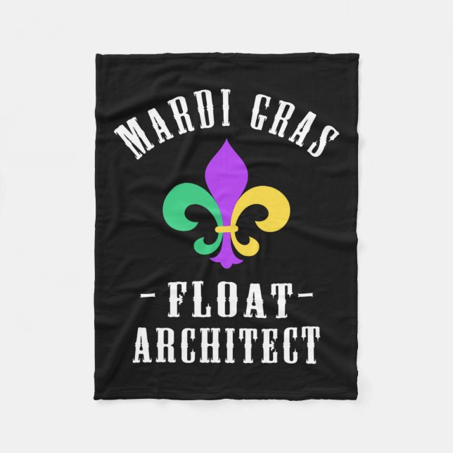 Manta Polar Funny arquitecta Fleur De Lis Mardi Gras Float (Anverso)