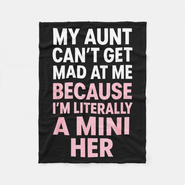 Manta Polar Funny Aunt Niece Mini Her Matching Family Quote  (Anverso)