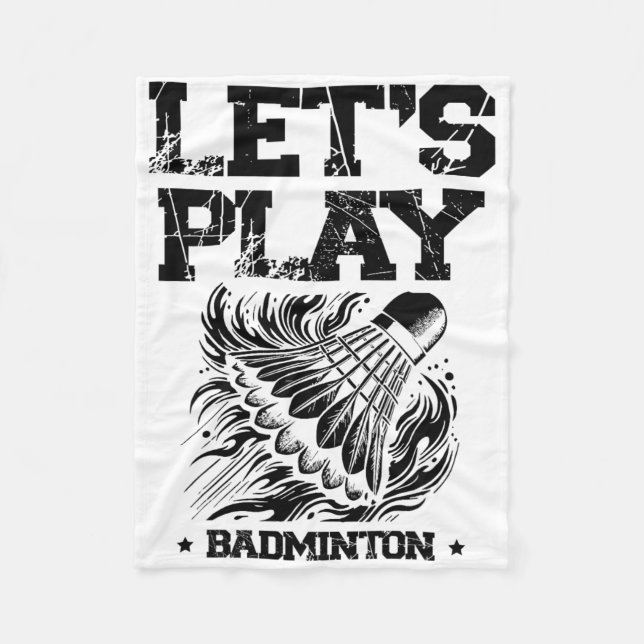 Manta Polar Funny Badminton Player Love Shuttle Design 23 (Anverso)