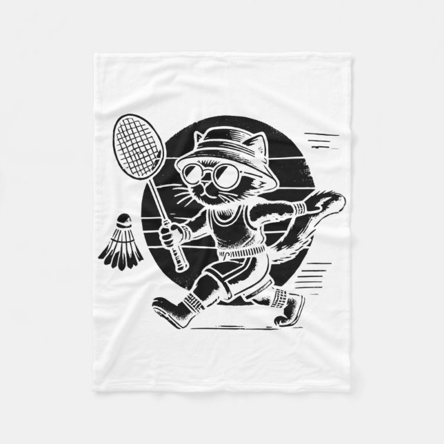 Manta Polar Funny Badminton Player Love Shuttle Design 25 (Anverso)