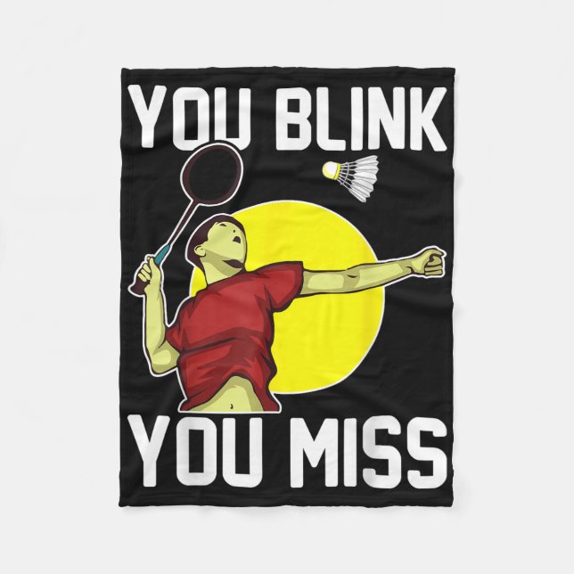 Manta Polar Funny Badminton Player You Blink, You Miss  (Anverso)