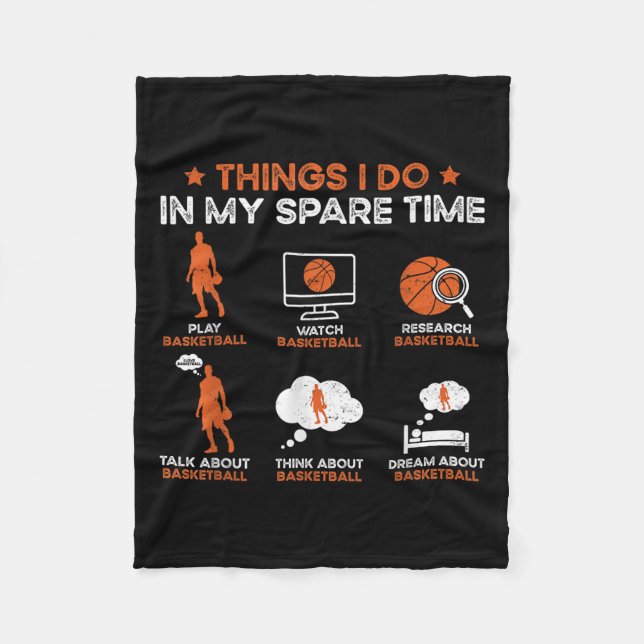 Manta Polar Funny Basketball Things I Do In My Spare Time Bask (Anverso)