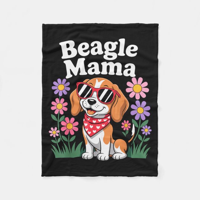 Manta Polar Funny Beagle Art For Women Girls Mom Beagle Dog Lo (Anverso)
