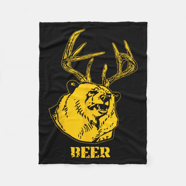 Manta Polar Funny Bear Plus Deer Equals Beer Deer Hunting Usa  (Anverso)