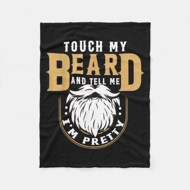 Manta Polar Funny Beard Quote Gift For Bearded Men Husband Or  (Anverso)