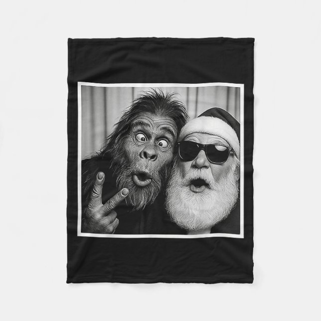 Manta Polar Funny Bigfoot Photobooth With Santa Christmas Xmas (Anverso)