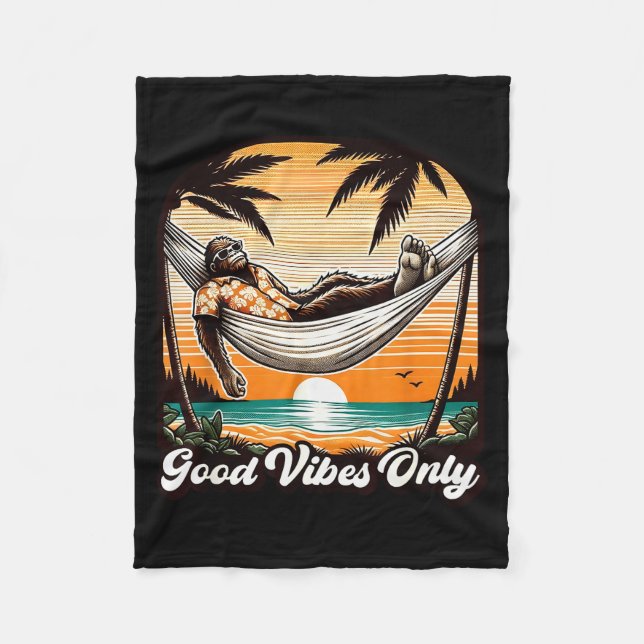 Manta Polar Funny Bigfoot Sasquatch Hawaiian Retro Beach Vacat (Anverso)