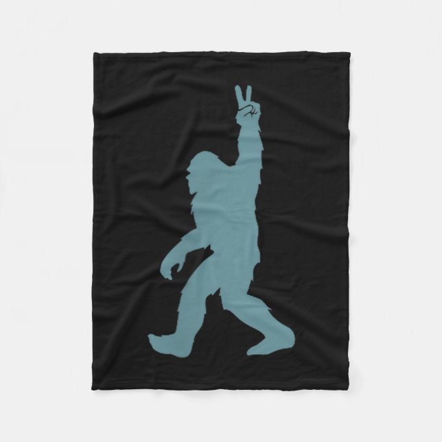 Manta Polar Funny Bigfoot Sasquatch Peace Sign Big Foot Squatc (Anverso)