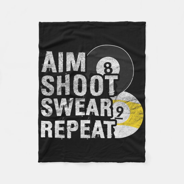 Manta Polar Funny Billiards Aim Shoot Swear (Anverso)
