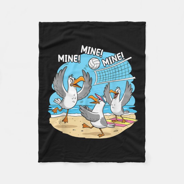 Manta Polar Funny Bird Playing Volleyball Mine Game Day Vibes  (Anverso)