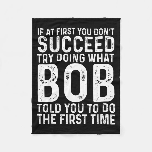 Manta Polar Funny Bob If At First You Don't Succeed Father's D (Anverso)