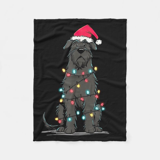 Manta Polar Funny Bouvier Des Flandres Christmas Graphics Dog  (Anverso)