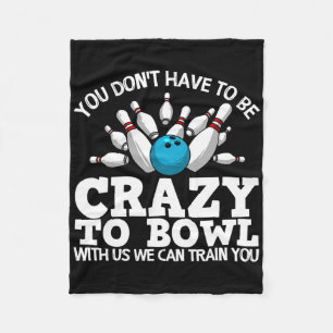 Manta Polar Funny Bowling Design Para Hombres Mujeres Niños Bo