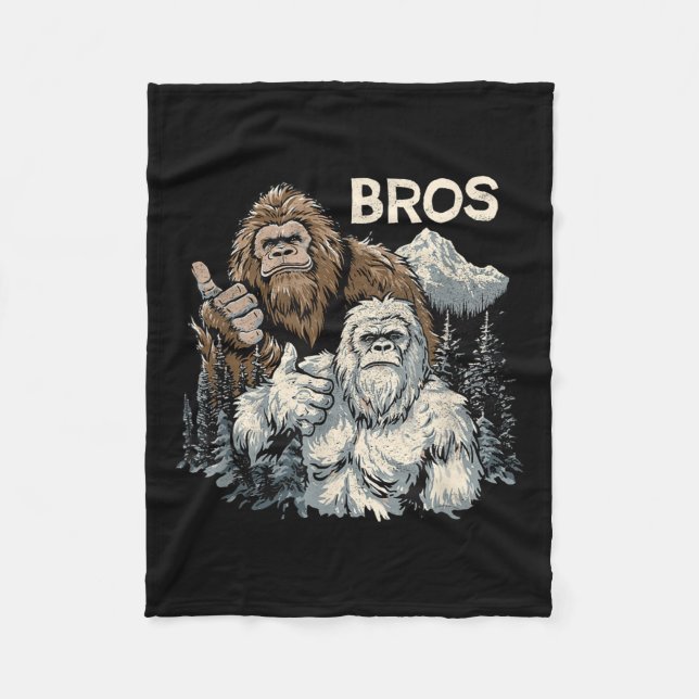 Manta Polar Funny Bros Bigfoot Y Yeti Brothers Sasquatch Awe (Anverso)