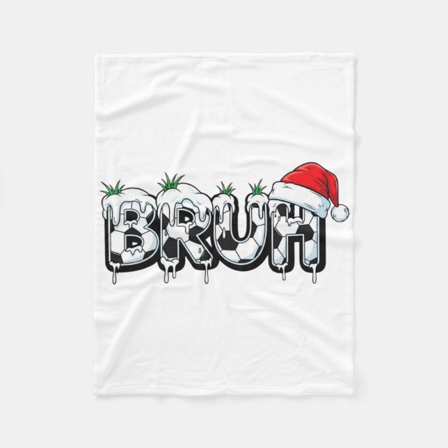 Manta Polar Funny Bruh Soccer Christmas Xmas Pajama _1  (Anverso)
