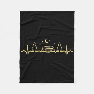 Manta Polar Funny Camping Heartbeat Nature Camper Hiking Men W