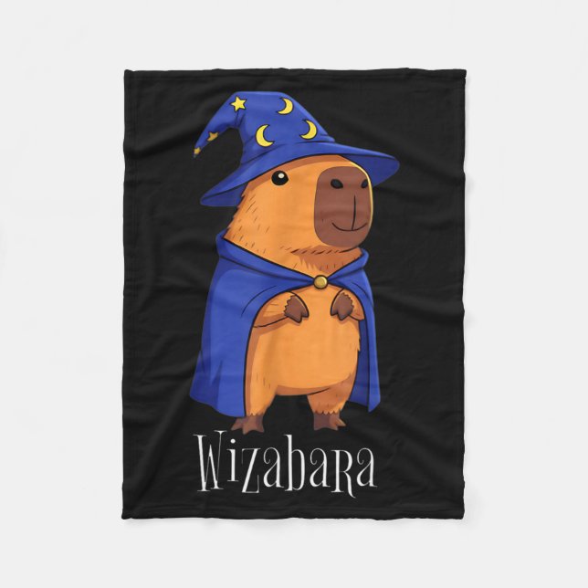 Manta Polar Funny Capybara Wizard Costume Wizabara Graphic Kid (Anverso)