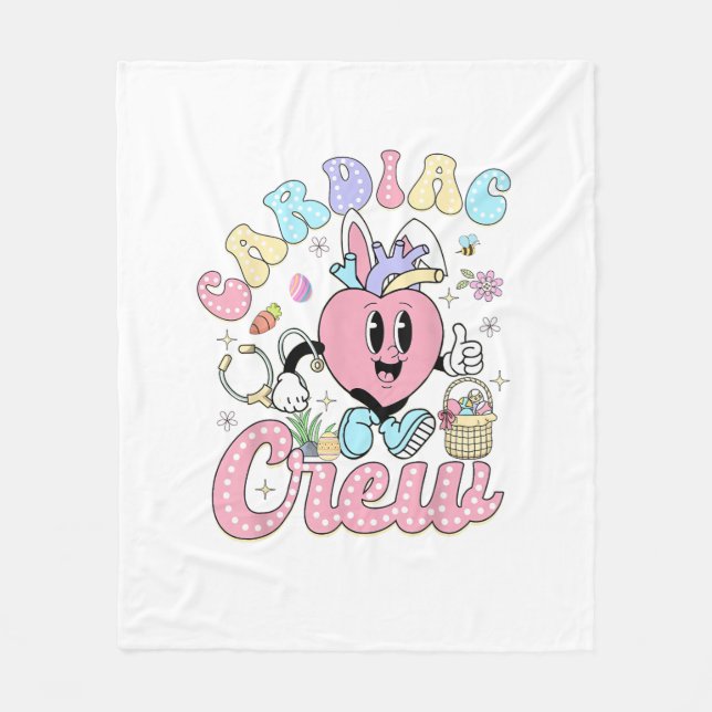 Manta Polar Funny Cardiac Crew Easter Day CVICU Nurse Cardiolo (Anverso)