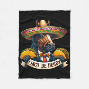 Manta Polar Funny Carreras de caballos de Taco Vintage Cinco D