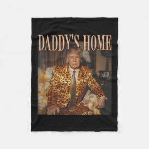Manta Polar Funny casa de Trump Leopard Daddys, Trump 2024
