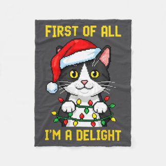 Manta Polar Funny Cat First Of All I'm A Delight Retro Gaming