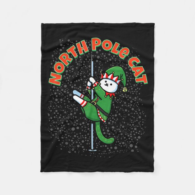 Manta Polar Funny Cat Le Dance Elf Costume Christmas Holiday C (Anverso)