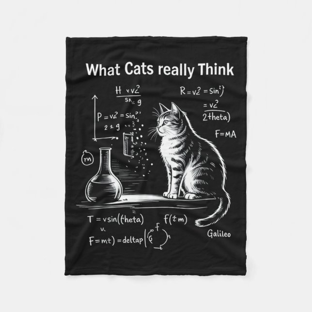 Manta Polar Funny Cat Physics Humor Design What Cats Really Th (Anverso)