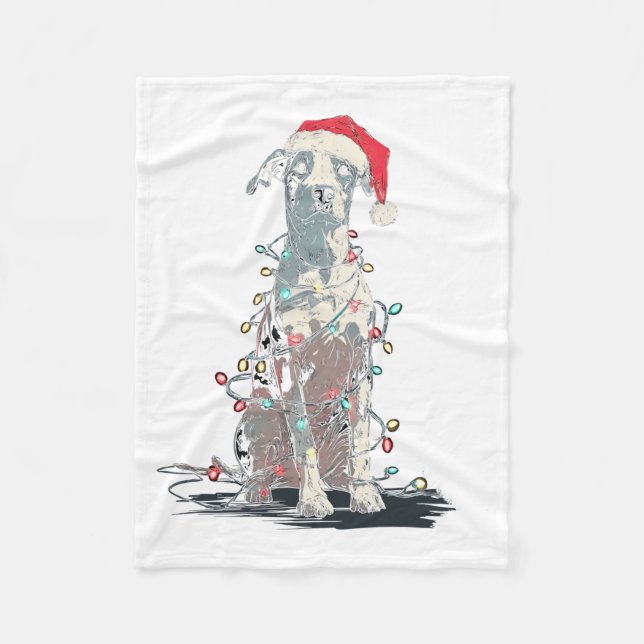 Manta Polar Funny Catahoula Leopard Dog Christmas Graphics Lig (Anverso)