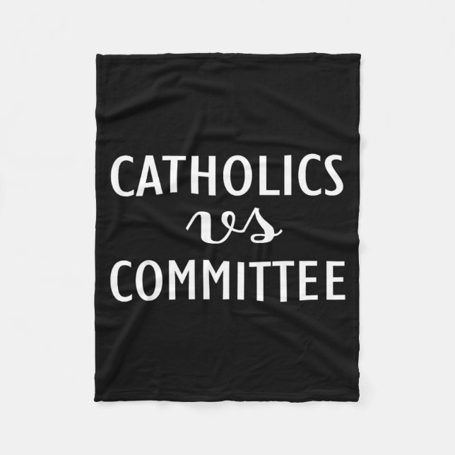 Manta Polar Funny Catholics Vs Committees  (Anverso)