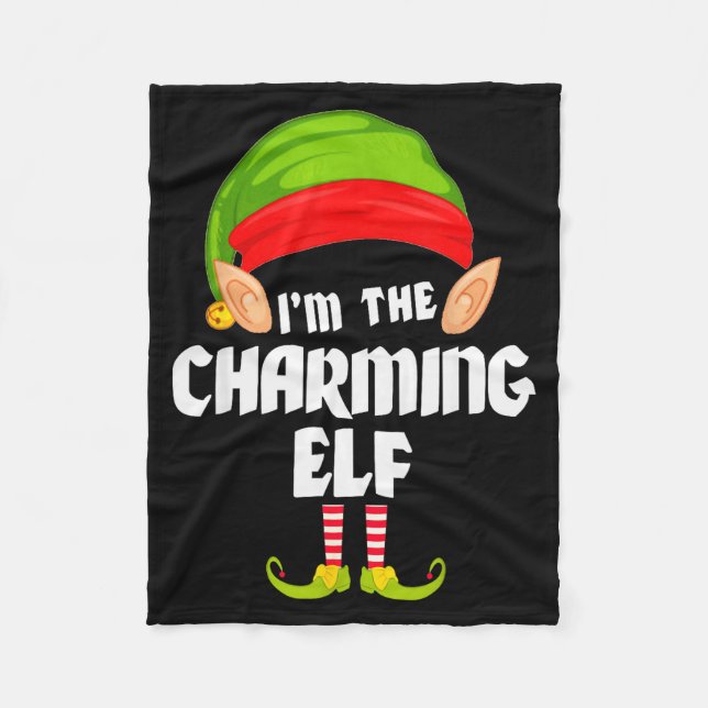 Manta Polar Funny Charming Elf Matching Family Group Pj Christ (Anverso)