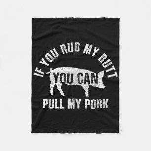 Manta Polar Funny Chef Rub My Butt Pull My Pork Bbq Grill Rega