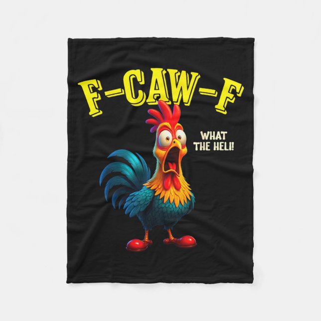 Manta Polar Funny Chicken F-caw-f What The Heli Rooster Humor  (Anverso)