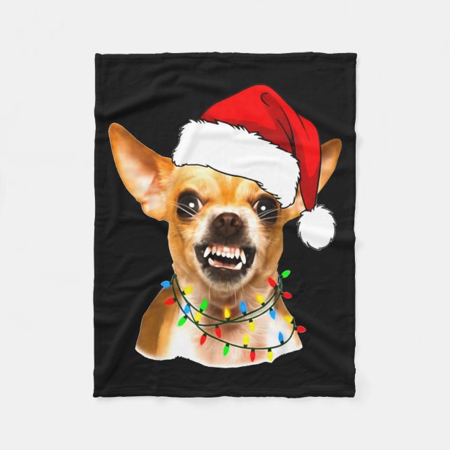 Manta Polar Funny Chihuahua Christmas Shirt For Dog Lovers Wom (Anverso)