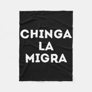 Manta Polar Funny Chinga La Migra Patrulla Fronteriza Mexicana