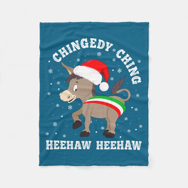 Manta Polar Funny Chingedy Ching Hee Haw Santa Merry Christmas (Anverso)