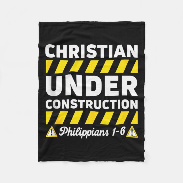 Manta Polar Funny Christian Under Construction Philippians 1-6 (Anverso)