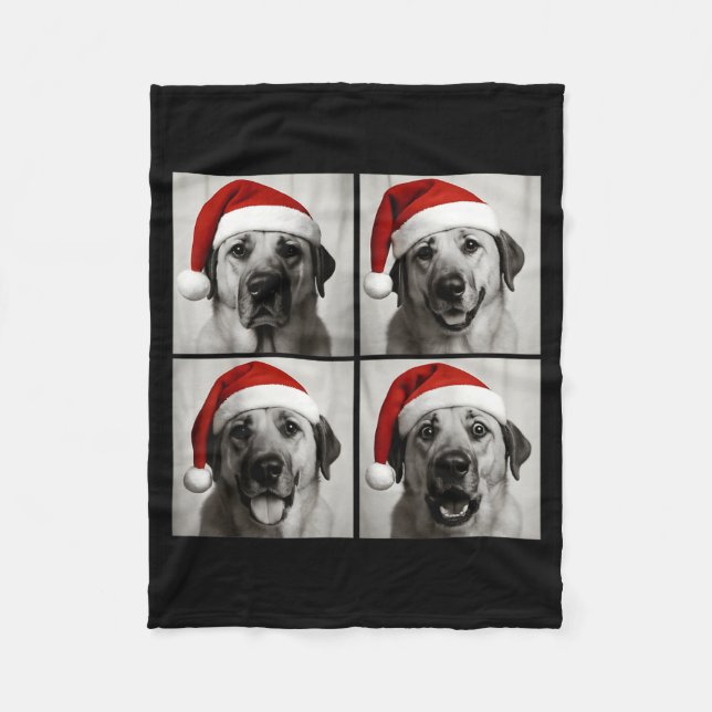 Manta Polar Funny Christmas Anatolian Shepherd Santa Dog Photo (Anverso)