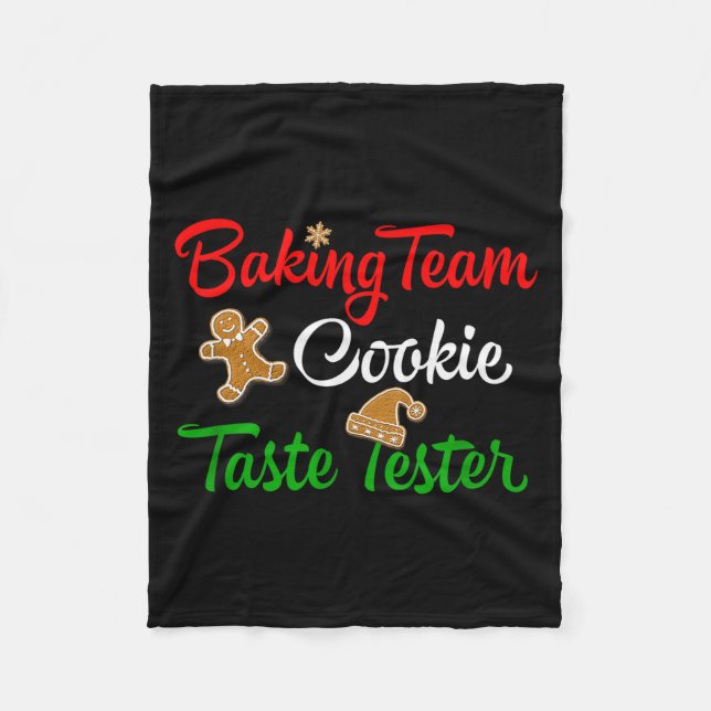 Manta Polar Funny Christmas Baking Team Cookie Taste Tester  (Anverso)