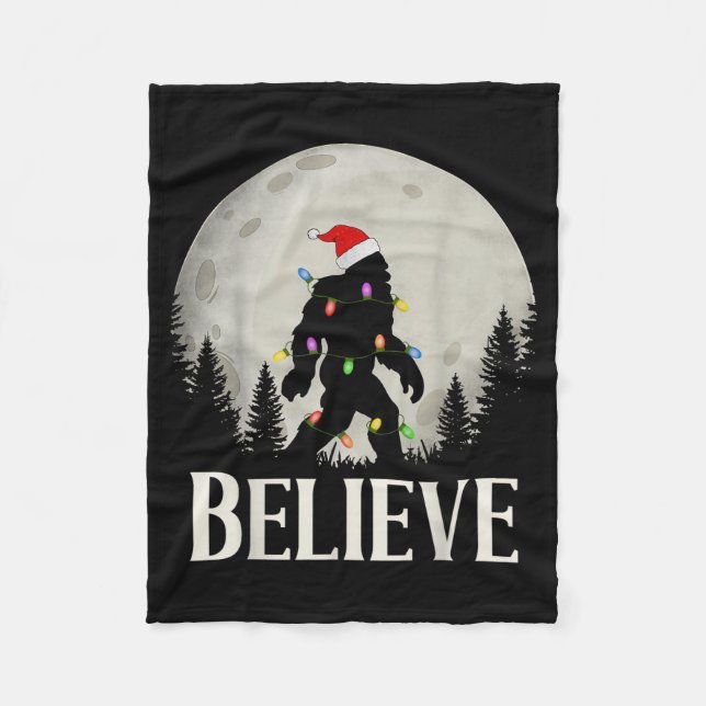 Manta Polar Funny Christmas Bigfoot Santa Hat Moon Sasquatch K (Anverso)