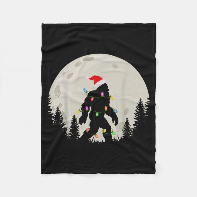 Manta Polar Funny Christmas Bigfoot Santa Hat Moon Sasquatch K (Anverso)