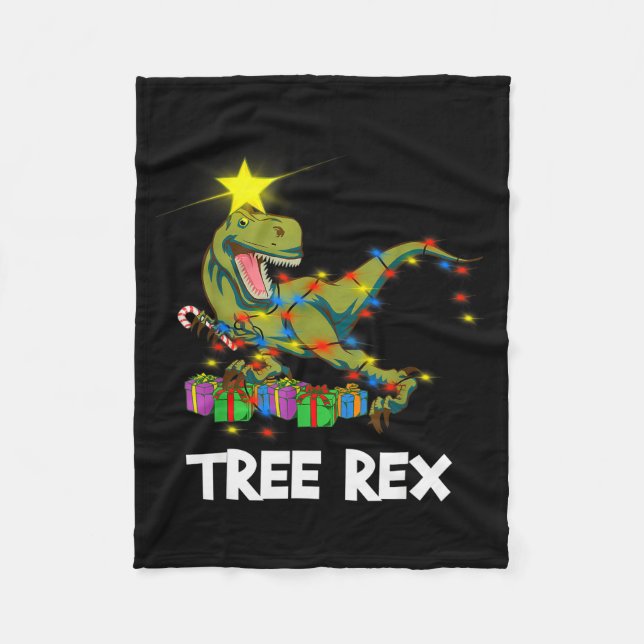 Manta Polar Funny Christmas Dinosaur Tree Rex Men Women Kids G (Anverso)