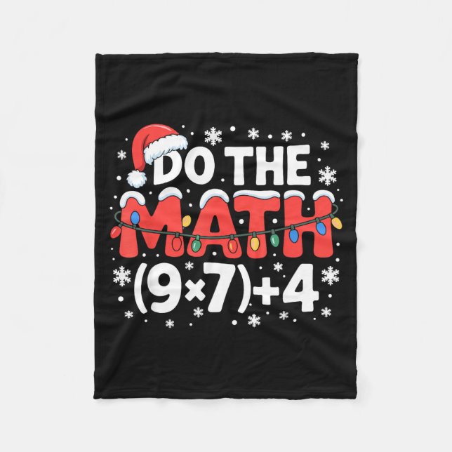 Manta Polar Funny Christmas Do The Math Meme 67 Holiday Humor  (Anverso)