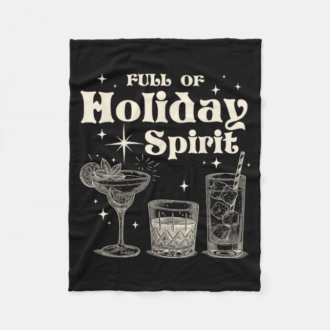 Manta Polar Funny Christmas Drinking Full Of Holiday Srit  (Anverso)